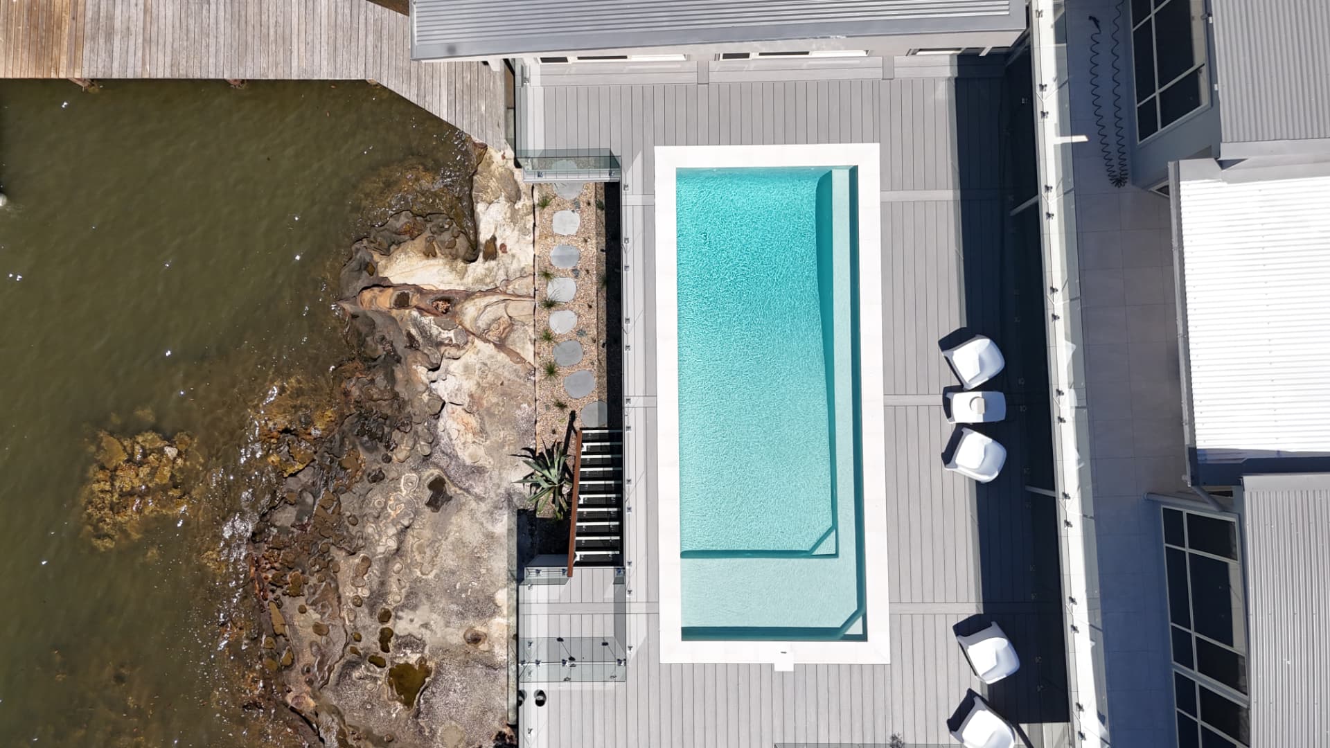 Waterfront landscape project delivered by Flawless Gardens